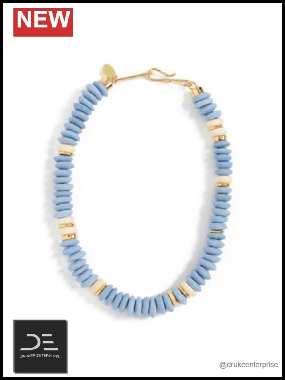 Lizzie Fortunato Glass Bead Pendant Necklace, Gold-Plated Brass